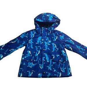 Joe Fresh Blue Godzilla Print Rain Coat Size 2 Years